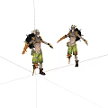 Virtual character cartoon character 3d model