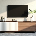 Nordic TV Cabinet Ornaments Combination 3d model