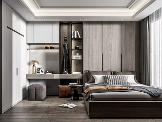 Modern Tatami Bedroom 3d model