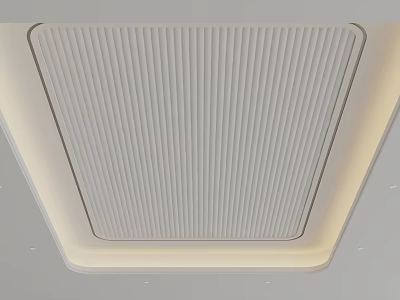 Modern Ceiling Design Featuring Recessed Striped Patterns And Ambient Lighting 3d model
