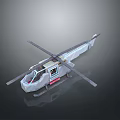 Detailed 3D Helicopter Model Featuring Rotors and Fuselage Structure