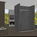 Modern Shower Sauna Interior Design In Contemporary Bathroom With Glass Door And Natural Light