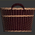 Basket Bamboo Basket Straw Basket Vegetable Basket Egg Basket Storage Basket Bamboo Basket Storage Basket Bamboo Blue 3d model