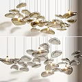 Elegant Modern Floating Glass Pendant Lights With Transparent Cloud Like Design And Hanging Light Effect