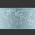 Modern Elegant Background Wall with World Map Design Metal Stripes Wooden Texture and Golden Decorations