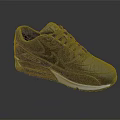 Nike Olive Green Air Max Sneakers Featuring Mesh Upper And White Sole
