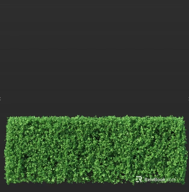 Well Maintained Green Hedge with Lush Foliage and Neat Shape in Garden 3d model 