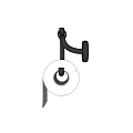 Modern Black Metal Wall Mounted Toilet Paper Holder For Bathroom