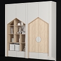 Modern Wardrobe Shelf Bookshelf Book Toy Box 3d model