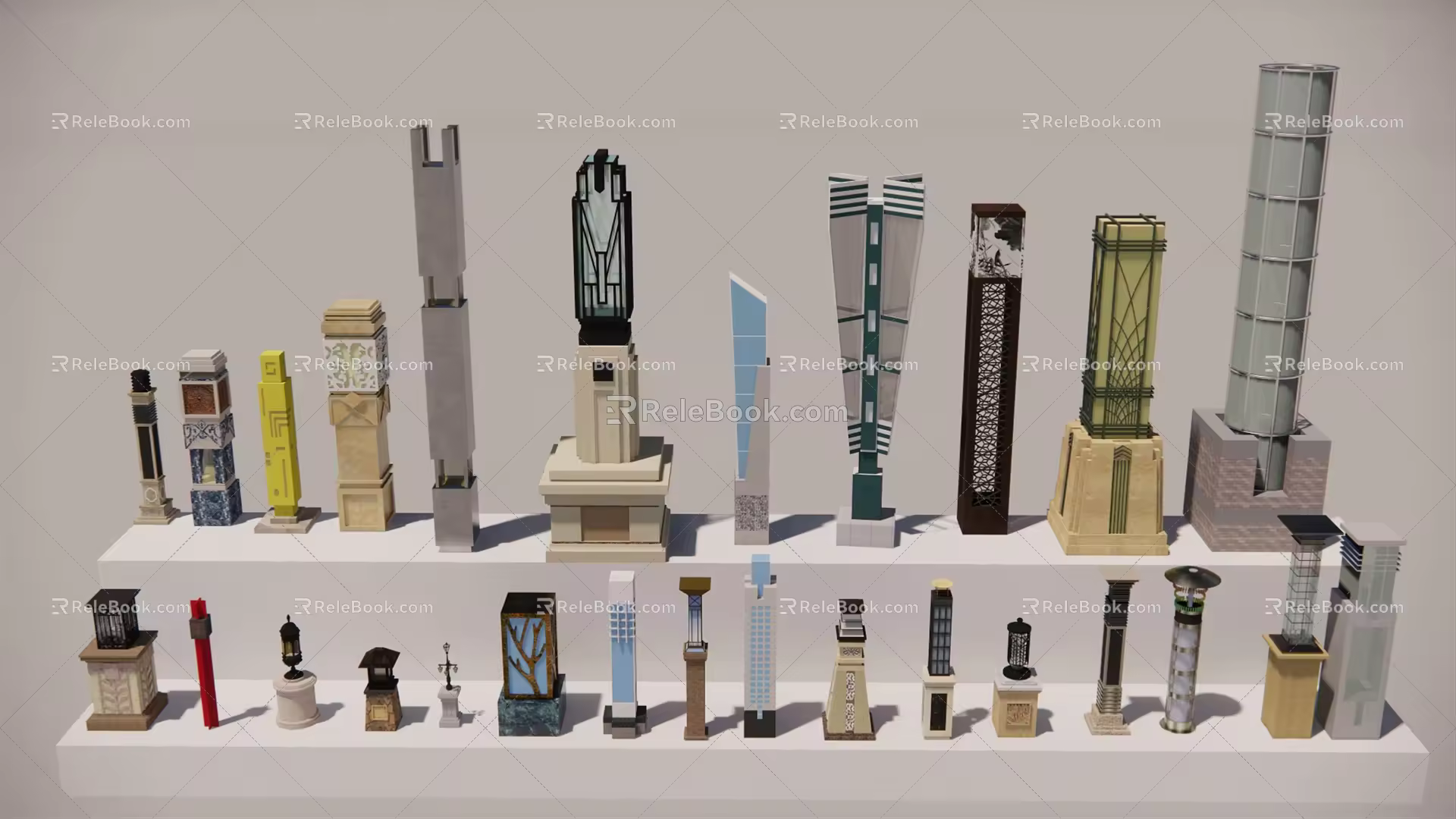 Jane European landscape lamp garden lamp garden lamp modeling lamp column square lamp 3d model