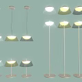 Modern Minimalist Luminaire Combination Minimalist Chandelier Floor Lamp Table Lamp Minimalist Luminaire 3d model