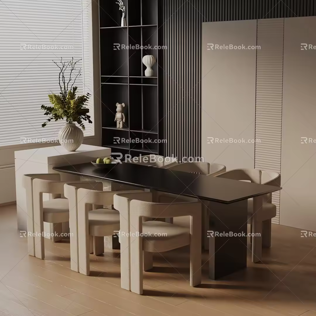 Modern table combination 3d model