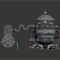 Industrial LOFT Engine Programmed Engine Generator 3d model