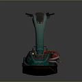 Teal Vintage Jet Ski With Metal Handles Red Pipes And Rustic Body Details