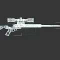 Sniper Rifle With Scope And Perforated Barrel For Precision Shooting 3d model