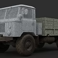 Woven Texture Heavy Duty Truck With Large Tires And Cargo Bed Design