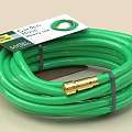 Green Garden Hose with 50 Feet Length and Golden Connector for Outdoor Watering