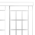 Modern Glass Doors With Blue Gray Frames And Multiple Panes Design