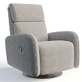 Gray Fabric Recliner Chair With Diamond Quilted Design And Adjustable Stitched Backrest
