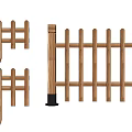 Wooden Fence with Various Styles and Posts for Garden Outdoor Decoration