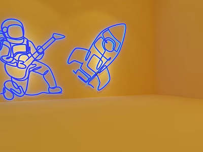 Modern Neon Lights 3d model