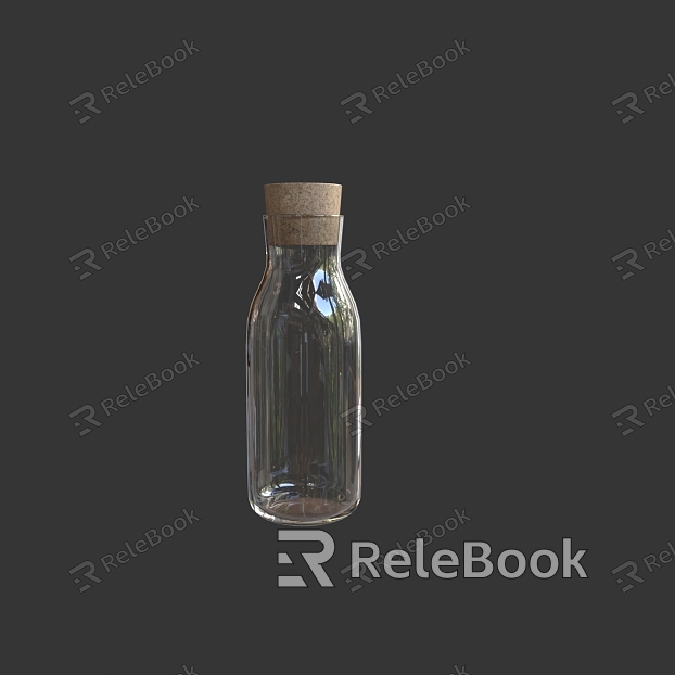 bottle glass bottle glass transparent glass bottle model