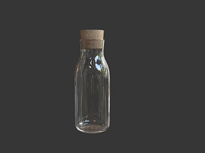 bottle glass bottle glass transparent glass bottle 3d model