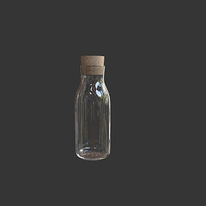 bottle glass bottle glass transparent glass bottle 3d model