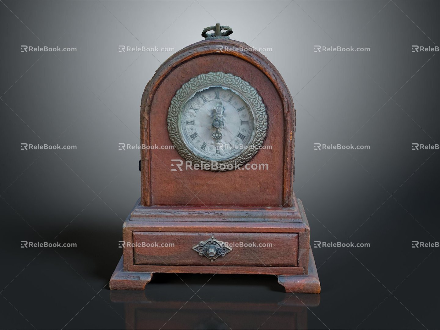 Floor Clock Big Clock Vintage Clock 3d model