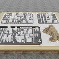 Commercial Equipment Sand Table Model With White Buildings Small Hill And Wooden Base