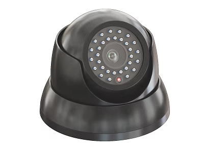 Projection Monitoring Dome Camera With HD Resolution Night Vision LEDs Indoor Security 3d model