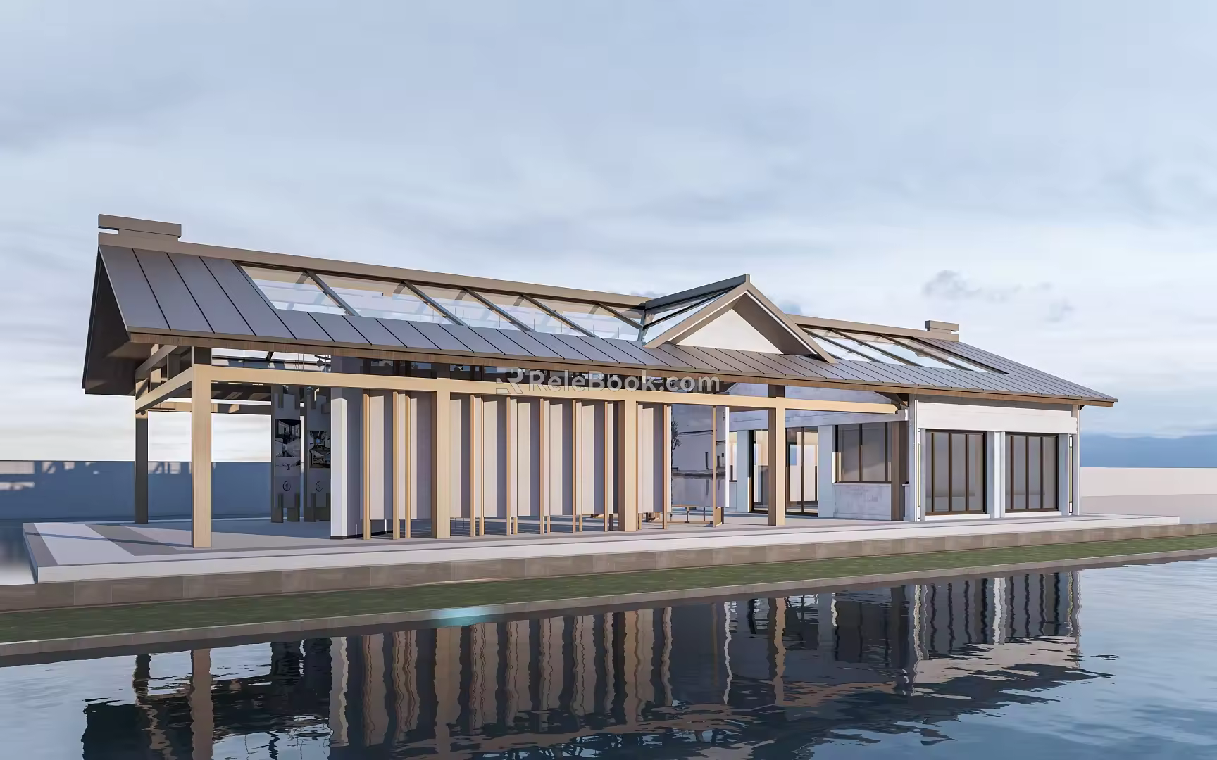 New Chinese Architecture Exhibition Architecture Culture Architecture Post Station Architecture Cafe Architecture 3d model