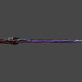 Purple Lightning Sword With Cracked Blade And Intricate Hilt Design