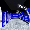 2024 Xinjiang Technology Enterprises Cultivation Launch Ceremony Event Entrance With Blue Background And City Silhouette
