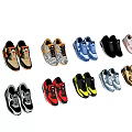 Various Colorful Sports Shoes With Distinct Logos And Stylish Soles For Casual Look