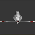 Heavy Duty Industrial Wind Turbine With Three Red White Striped Blades And White Tower Structure