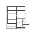 Functional Modern Shoe Cabinet With Multiple Shelves Drawers And Storage Compartments