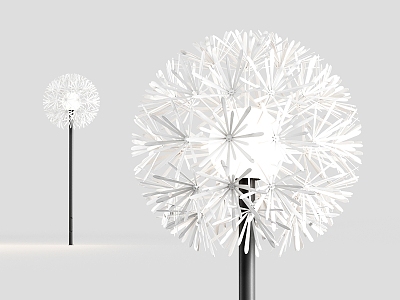 Simple dandelion floor lamp 3d model