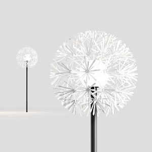 Simple dandelion floor lamp 3d model