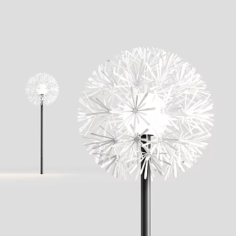 Simple dandelion floor lamp 3d model