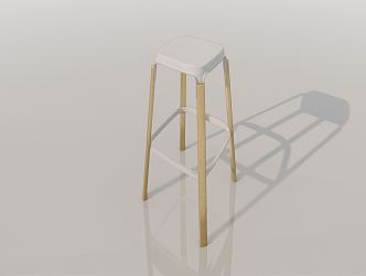 Simple Bar Chair Bar Chair Stool Chair Desk Lamp Wall Clock 3d model