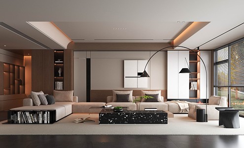 modern living room 3d model