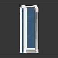 Stylish Modern Vertical Furniture with Blue Panel and Sleek Metal Frame Design