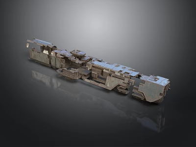 3D Model Of Large Water Vessel With Detailed Metallic Structure And Modular Components 3d model