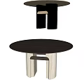 RocheBobois Round Table Marble Dining Table Round Table Log Dining Table Stone Dining Table 3d model