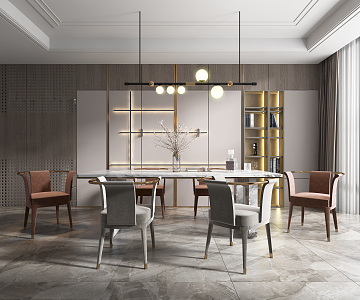 Light Luxury Restaurant 3d model