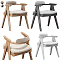 Modern Leisure Chairs With Wooden Frame And Soft Fabric Cushion For Comfortable Seating