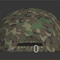 Camouflage Pattern Casual Cap With Green Brown Color For Outdoor Wear