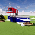 Modern Container Commercial Building Office Complex 3d model