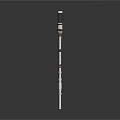 Modern Street Light Pole Design With White Black Structure And Lighting Fixture
